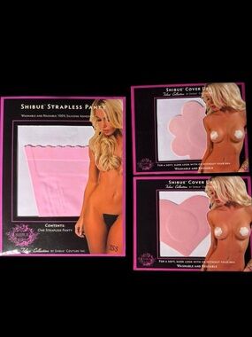 Pink Strapless Panty with Matching Pink Cover-Ups